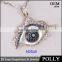 2016 Fashion 925 sterling silver bule evil eye pendant necklace jewelry