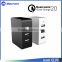 Factory AC100-240V input 22.5W 3ports USB Wall Charger with Qualcomm Certified Quick Charge 2.0 Technology, White/black color                        
                                                Quality Choice