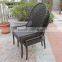 China wholesale 4 seaters patio rattan wicker dining table and chairs outdoor furniture set
