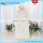 BB-LZ-006 100%cotton muslin hooded baby swaddle wrap blanket with exquisite lace