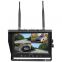Remote Control 9inch Quad,Split Display 2.4G Wireless Monitor with Built-in Wireless Transmitter Truck Reverse Camera