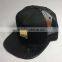 Custom Flat Brim Trucker Cap Glod Metal Plate Mesh Cap 6 Panel Pu brim Trucker Hats
