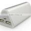 2015 new sucker dual output smart power bank 7800mah, Led torch light portable power bank