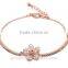 Classic Flower Bracelet 18K Rose Gold Plated Austrian Crystal Diamond Jewelry