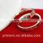 New Rose Gold Plated Titanium Steel Enamel Wedding Ruby Rings For Women Fashion Jewelry