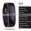 2015 newest & hot selling smart bracelet E02 compatible with ios 0.84 inch OLED smart bracelet waterproof