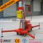 aluminium single mast person hydraulic lifts/vertical mast lifts