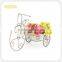Round White Small Bike Shaped Garden Basket Flower Pot