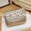 Manual Trendy Girls Long Strap pu Crossbody Bag With Shining Decoration