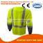 ANSI high visibility reflective Long Sleeves two tone cotton shirt hi vis