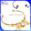 Mens&Womens DIY Adjustable Changeable Stainless Steel Ball End Screw Off Charm Bracelet Cuff Bangle Bracelet