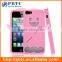 Set Screen Protector And Case For Iphone 5 , Pink Angel Fantasy Silicon Case