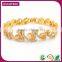 2016 Brand New Zircon Orange Gold Pakistani Artificial Bridal Jewelry Sets