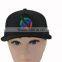 Softtextile 5 panel trucker cap with leather patch customized