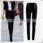 2015 New Fashion Women Pencil Pants Skinny Sexy Lady Zipper White Black Casual High Waisted Slim Stretch Leggings Trousers C65