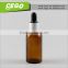 100 ml clear boston glass dropper bottle with packing tube