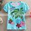 (S286A) 2 colors white 2-6Y wholesale summer girls t shirt new design girl short sleeves t shirt cheap guangzhou kids clothes