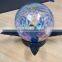 Wall and fence decorative leafy blue solar led crystal magic ball light outdoor