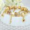 Cooper chain alloy gold bead bracelet