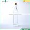 250ml 500ml clear french square glass bottle for oil with lid