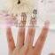 >>>2015 new hot sale Europe style fashion crystal butterfly nail rings women ring