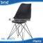 Beautiful high back cheap design plastic chair with chromed metal chairs