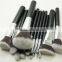 Private Label Cosmetic Brushes 4 Rings Copper Makeup Brushes Set 12 Pieces