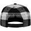 6 panel blank custom sport caps white and black wool snapback hats