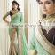 Turquoise Shimmer Net Saree