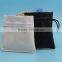 black drawstring leather watch bag with embossing