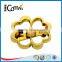 Gold flower shape fashion metal handbag lock
