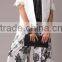 Pretty Steps 2016 Autumn Women Female Black Flower Print Chiffon Loose Casual Length Pants
