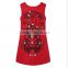 New hand-beading fashion embroidery dress kids elegant princess dresses babies red christmas dress for girls