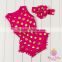 Wholesale baby romper with pompom trim, indian pompom jumpsuit for baby girl