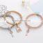 Hot sale key pendant Russia US UK Thiland Afica gold bangle rose gold silver jewelry 3 color bracelet set