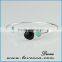Women Pendant Expandable Glass Bangle Adjustable Birthstone Charm Bracelet