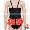 Adorable Black Red Cartoon Kids Girls Swimwear Bikini