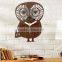 hollow animal wall electronic clock wood