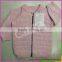 Wholesales fashionable girl autumn winter warm pink knitted coat sweater with zipper