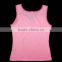 Ladies Fitness Pink Tank Top in 95% Cotton 5% Spandex with Lace Trim From Ningbo Factory