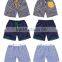 Navy Blue Drawstring Contrast Inner Band Board Shorts for Men