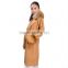 Myfur Factory Wholesale Wool Coat with Detachable Red Fox Fur Collar and Fox Fur cuff Wool Fur Jacket