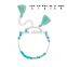 Fashion Green Blue Tassel Copper Morse Code " SISTER " Bracelets