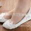 Flat-bottomed single-shoe PU rubber sole women's shoes wholesale hand-crafted water diamond wedding shoes WS030