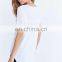 Custom Women Modal Soft Light Loose Fit Curved Bottom Deep-V Tee