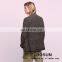 Ribbed sweater and open cardigan with front slip pockets and wide sleeves