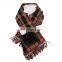 2016 inner mongolian manufacturer wholesale 100% authentic cashmere tartan check plaid scarf winter lady warm pashmina shawl