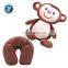 2 in 1 Convertible Cartoon Cute Soft Stuffed Animal Plush Monkey U Shape Travel Neck Pillow