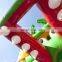 HI hot sale!! animal themed inflatable long water slide, grass pool bouncer sldie