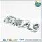 ABS Material 3D Shape Silver Plating Car Logo Label Adhesive Sticker